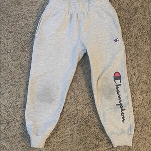 Champion Kids Light Gray Joggers with Logo